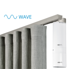 Elektrická garniža Büsche PUR WAVE s motormi Somfy/Motionblinds