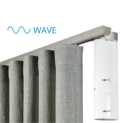 Elektrická garniža Büsche PUR WAVE s motormi Somfy/Motionblinds
