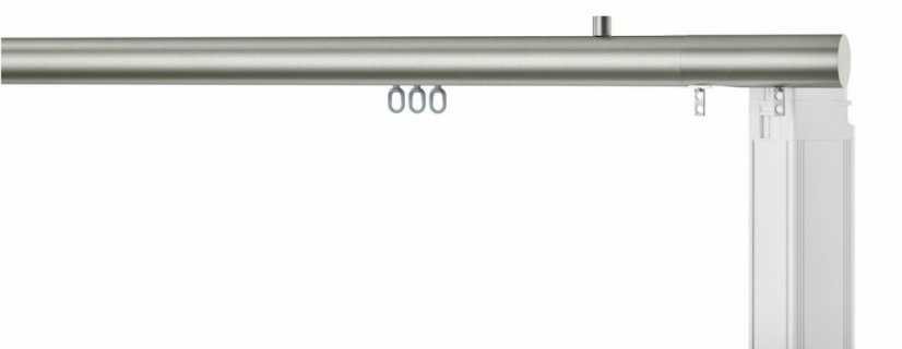 Elektrická garniža Büsche fi40 mm s motormi Somfy/Motionblinds - Dĺžka koľajnice Büsche: 101-120cm, Farba: Čierna Matt 157, Spôsob upevnenia koľajníc Büsche: O stenu 10cm - Typ 6