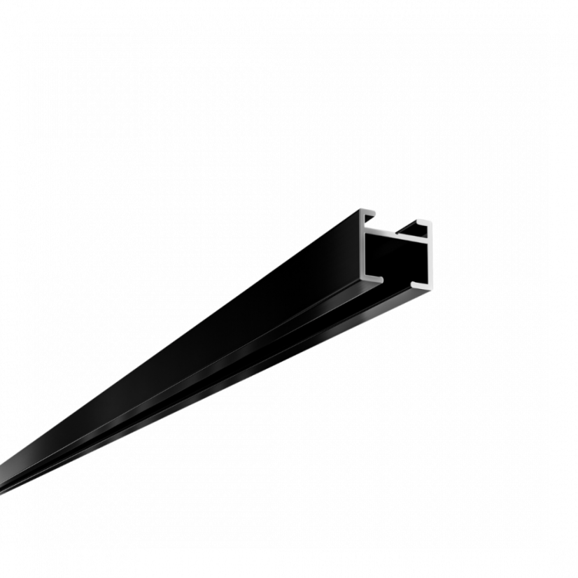 Čierna hliníková koľajnica pre závesy Simple 155 - Dĺžka: 351 až 400 cm