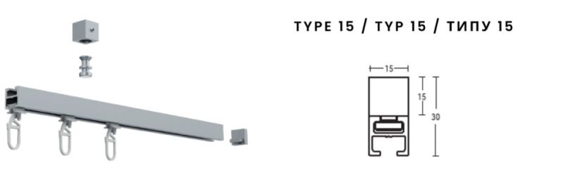 Manuálna garniža Büsche 15x15mm