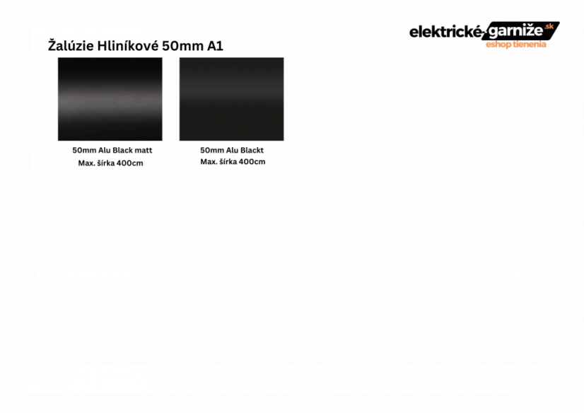Elektrická žalúzia HLINÍKOVÁ 50mm Barion Comfort A1