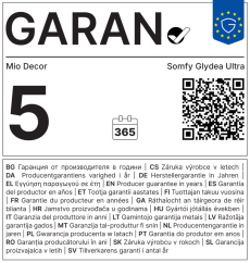 Elektrická garniža Somfy Glydea Ultra 35e RTS WAVE so zvýšenou kvalitou