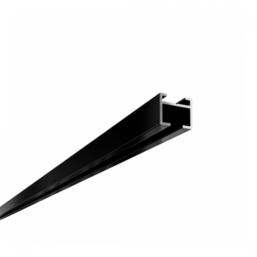 Čierna hliníková koľajnica pre závesy Simple 155