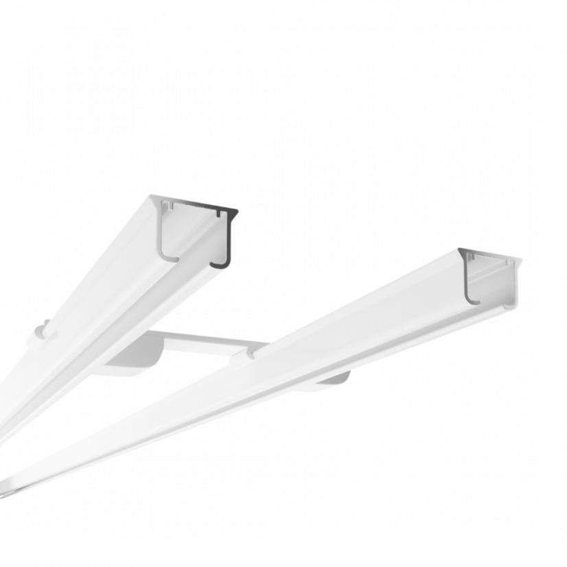 Dvojitá biela hliníková koľajica KS Forest - Dĺžka: 201 až 250 cm