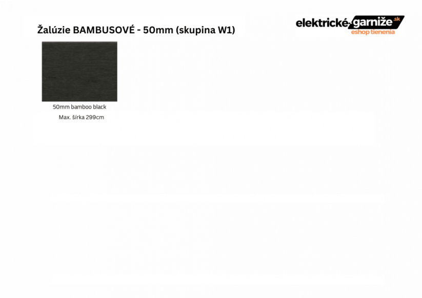 Elektrická žalúzia BAMBUSOVÁ 50/65mm Barion Comfort