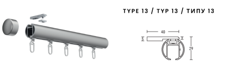Elektrická garniža Büsche fi28 mm s motormi Somfy/Motionblinds