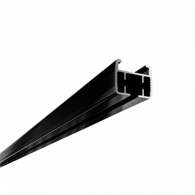mMotion čierna manuálna koľajnica pre ťažké závesy - Dĺžka: 801 až 850 cm