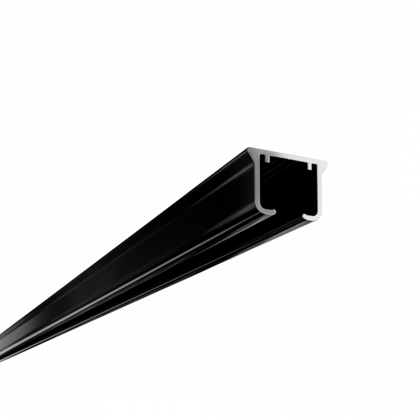 Čierna hliníková koľajica KS Forest - Dĺžka: 551 až 600 cm
