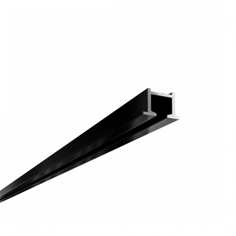 Čierna hliníková koľajnica na závesy do sadrokartónu Simple 320 - Dĺžka: 1001 až 1050 cm