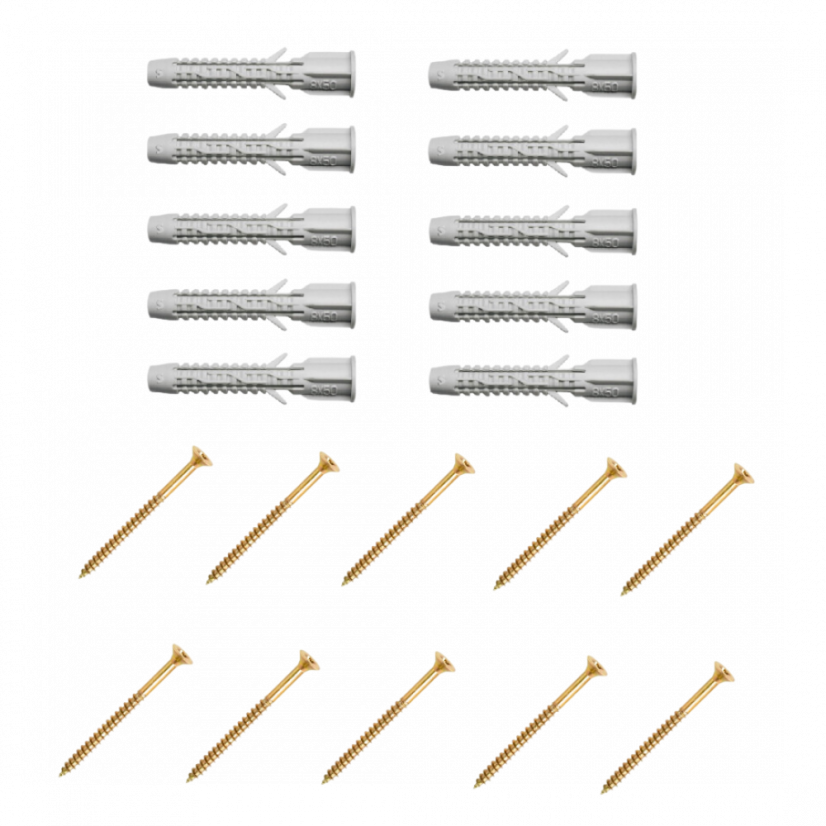 Sada na montáž garniž a koľajníc do betónu