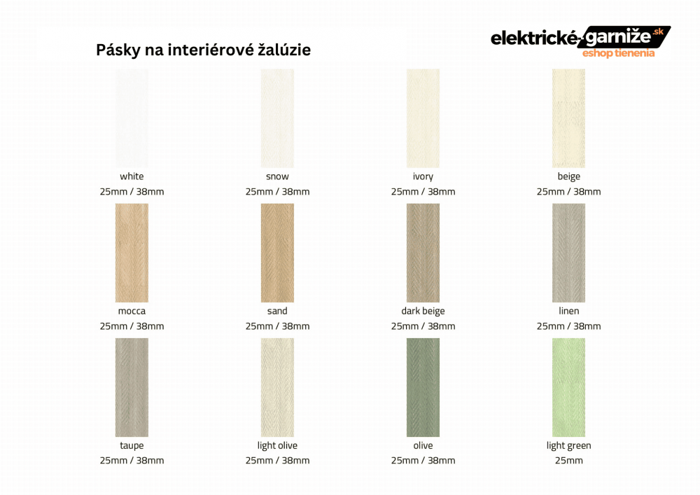 Pásky na interiérové žalúzie